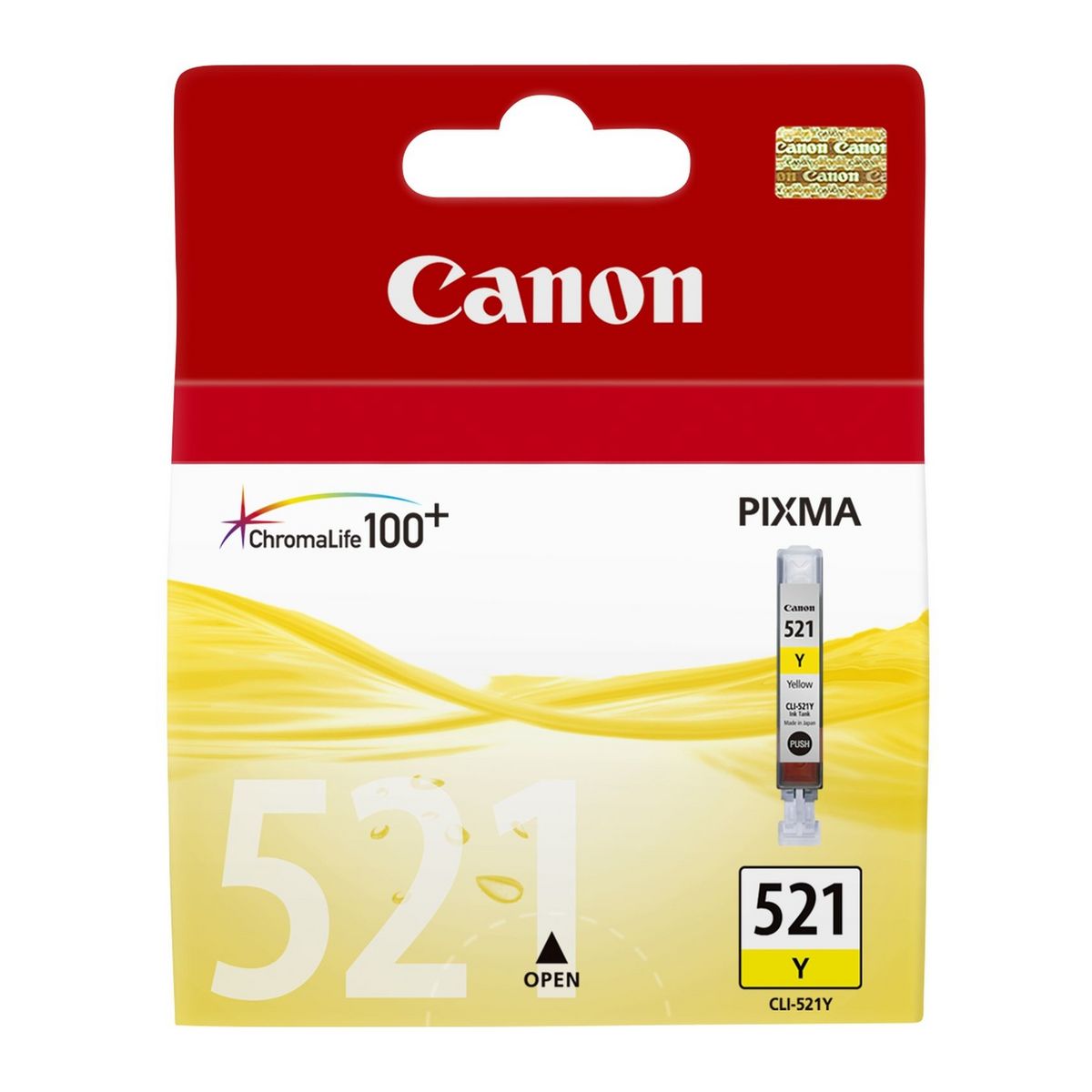 CANON Cartouche CLI-521 Y BLISTER W/SEC
