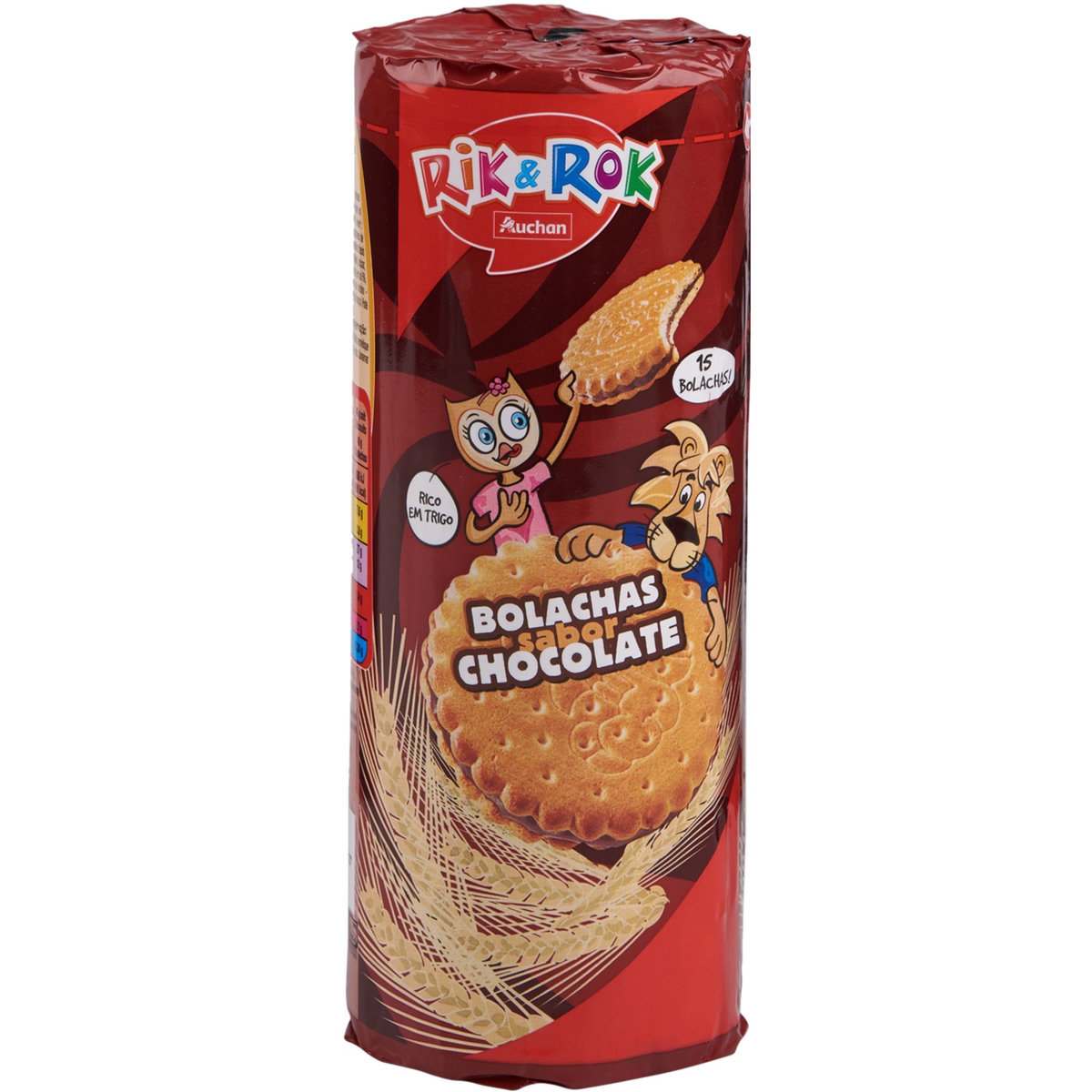 AUCHAN RIK & ROK Rik et Rok goûter rond fourré au chocolat 300g pas ...
