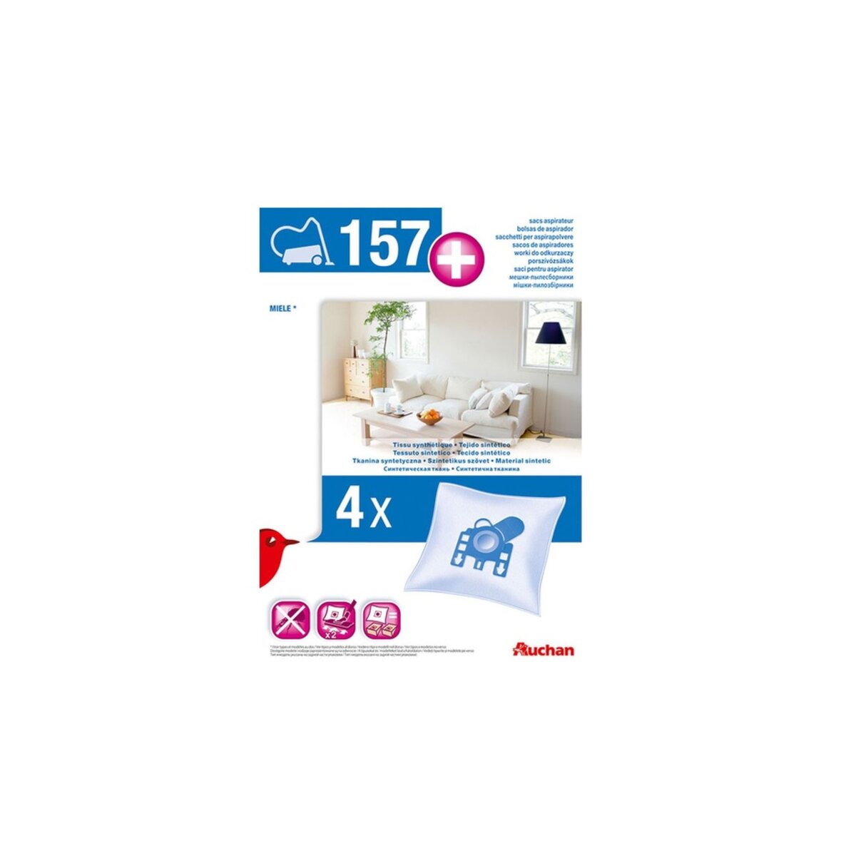 AUCHAN Sac Aspirateur AUC157 pas cher Auchan.fr