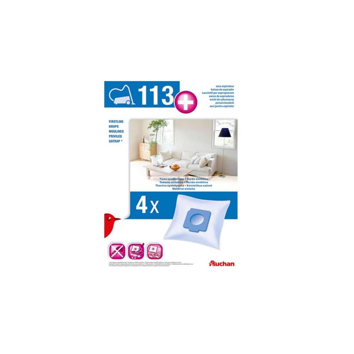 AUCHAN Sacs Aspirateur Auc113+