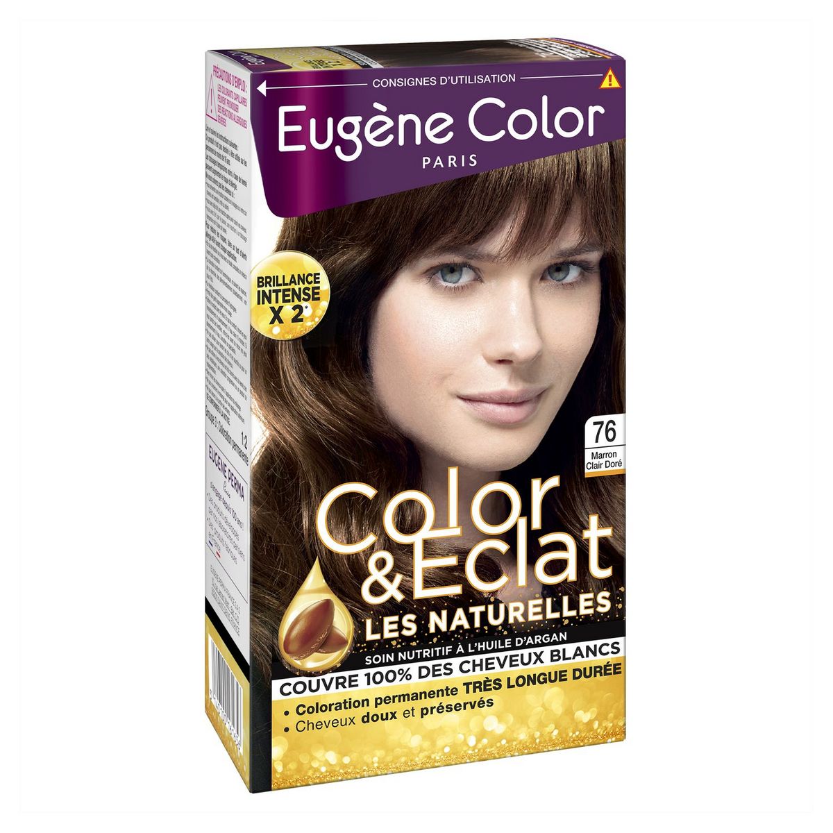 EUGENE COLOR Eugène Color marron clair doré n°76 x2