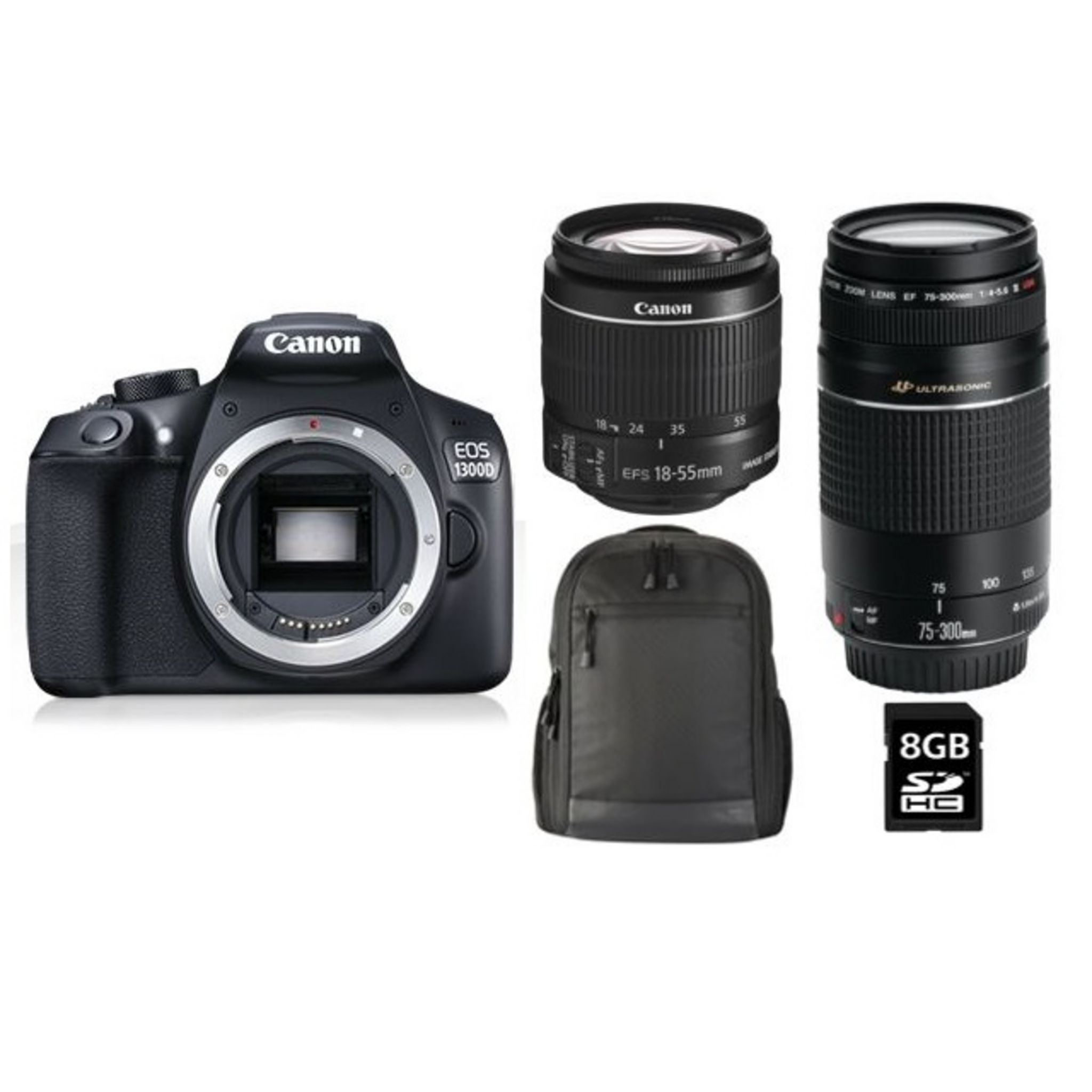 Canon EOS 1300D + Objectif 18-55 Mm – Reflex Numérique Noir – Occasion