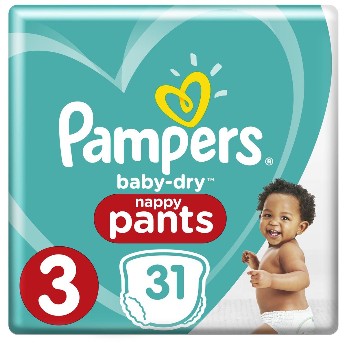 PAMPERS Baby-dry pants couches-culottes taille 3 (6-11kg) 31 couches