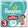 PAMPERS Baby-dry pants couches-culottes taille 3 (6-11kg) 31 couches