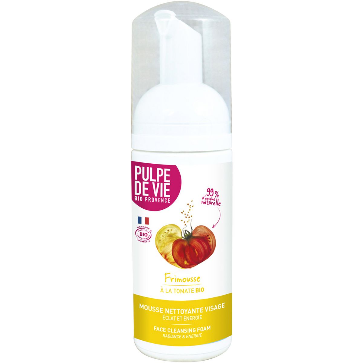 PULPE DE VIE Mousse nettoyante visage bio à la tomate 120ml