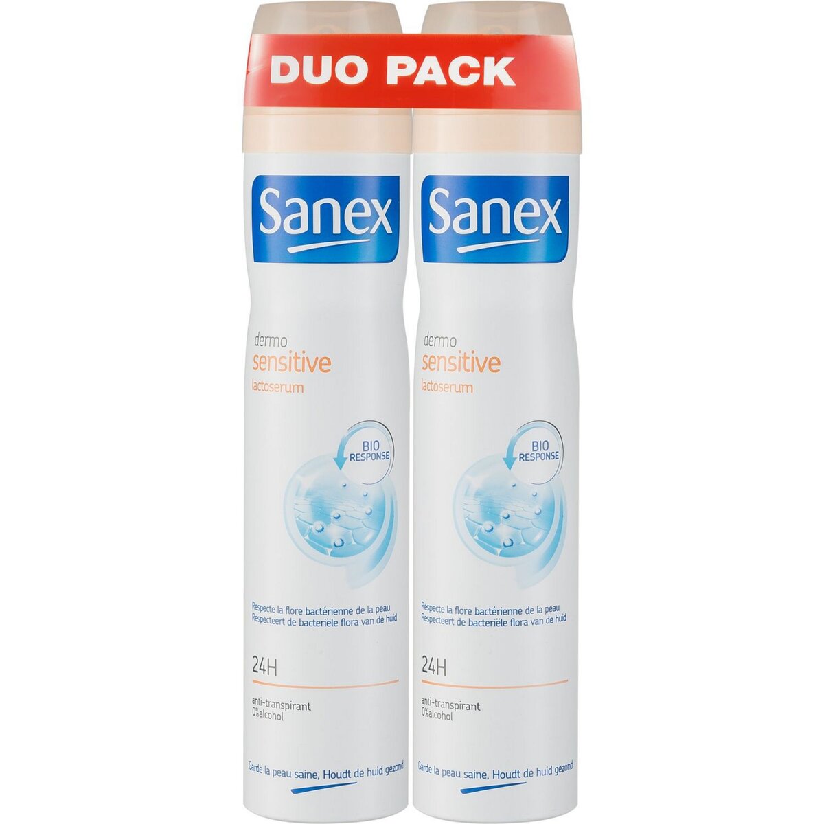 SANEX Dermo Sensitive Déodorant spray 24h anti-transpirant  2x200ml