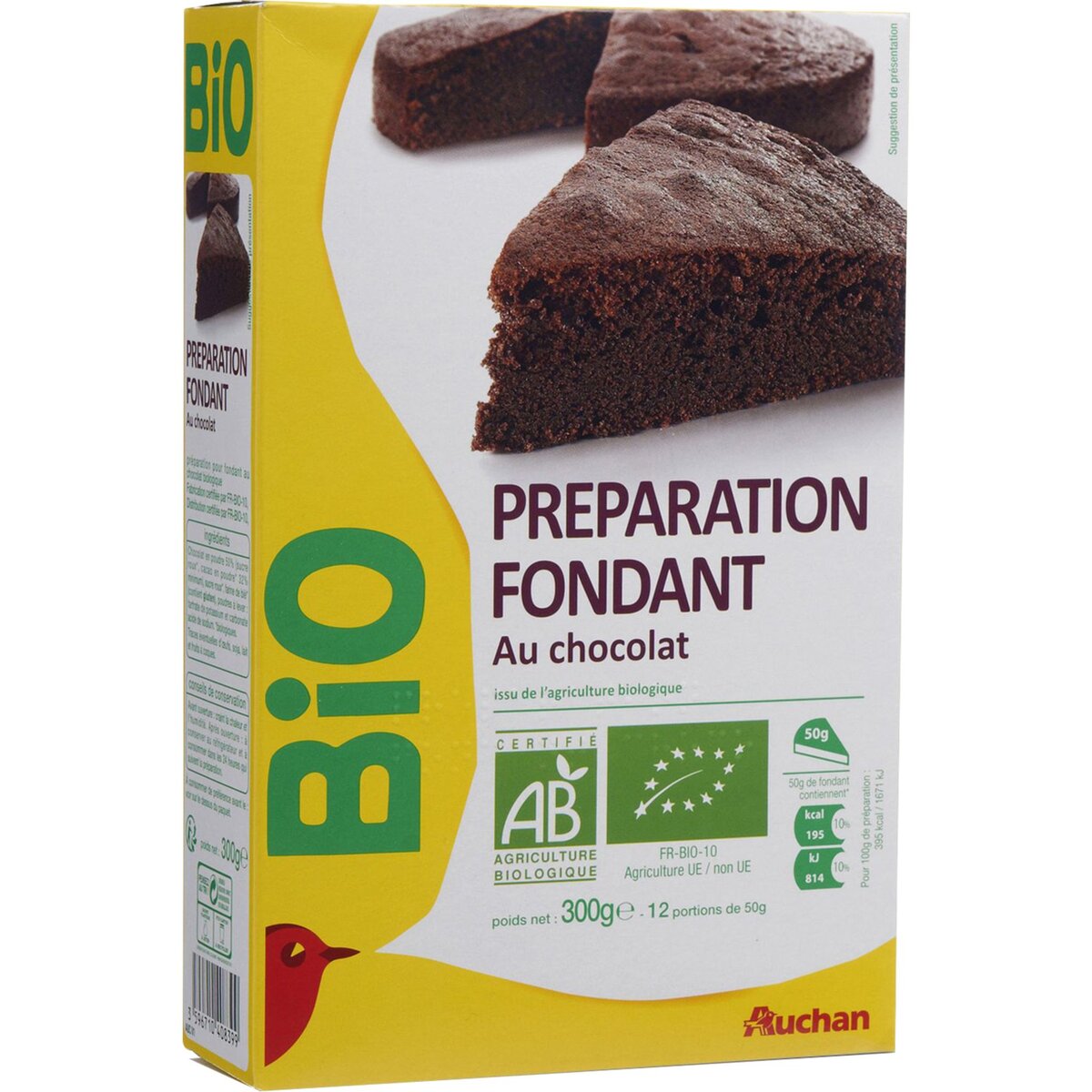 AUCHAN BIO Auchan bio préparation pour fondant au chocolat 300g 300g