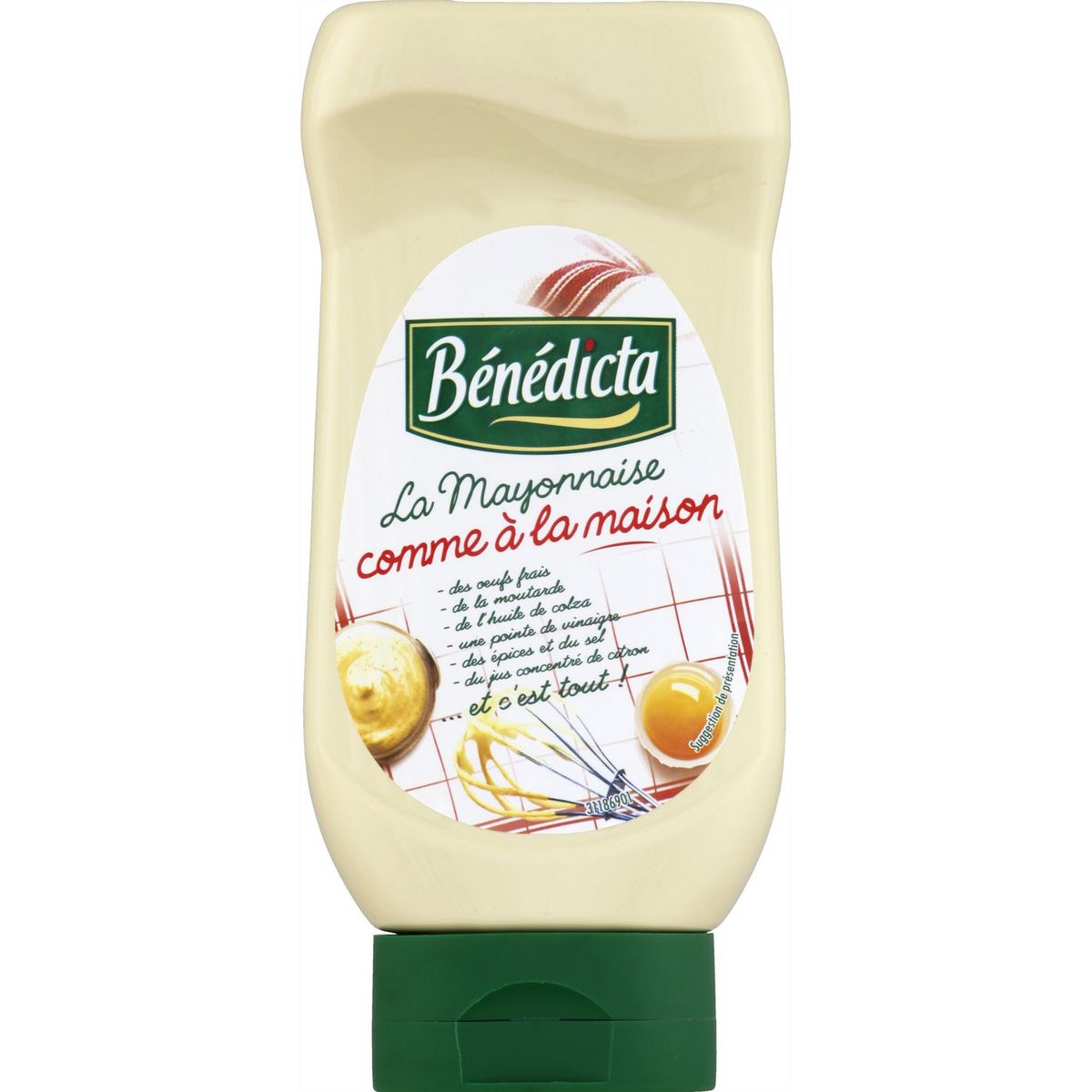 BENEDICTA Mayonnaise comme à la maison en squeeze top down 390g