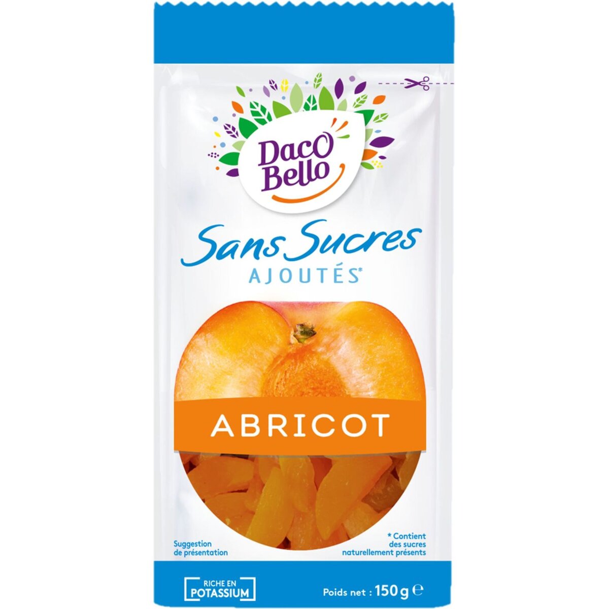 AUCHAN Abricots sans sucres ajoutés 150g