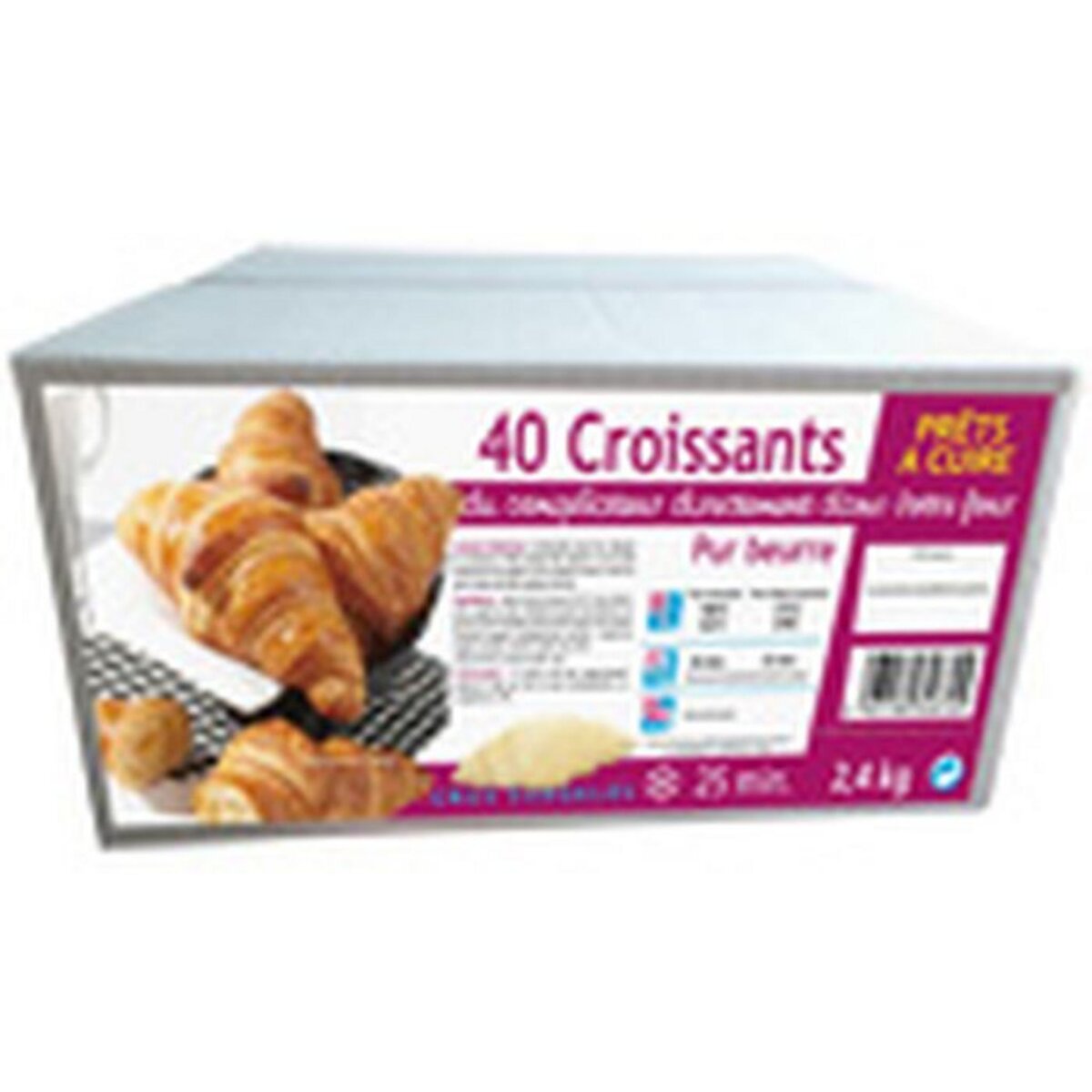 PANAVI Croissants pur beurre prêts à cuire 40 pièces 2,4kg