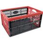 Voir la diapositive 2 : casier pliant 45l noir et bleu 53x37x27