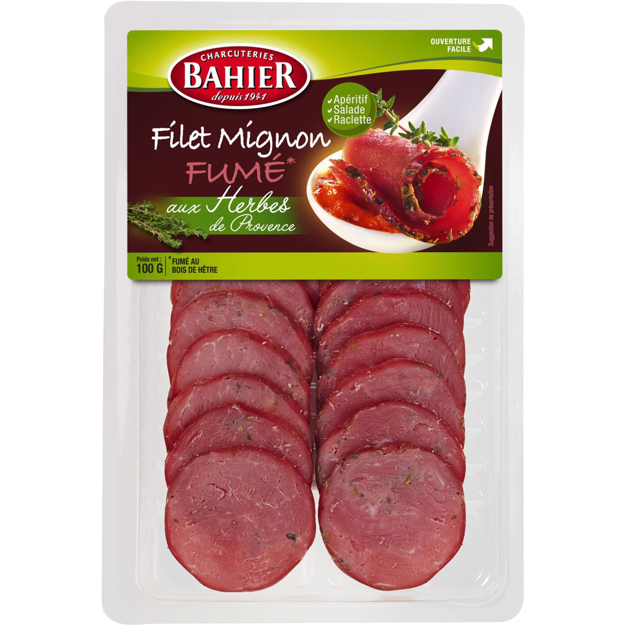 BAHIER Bahier filet mignon aux herbes tranche 100g pas cher - Auchan.fr