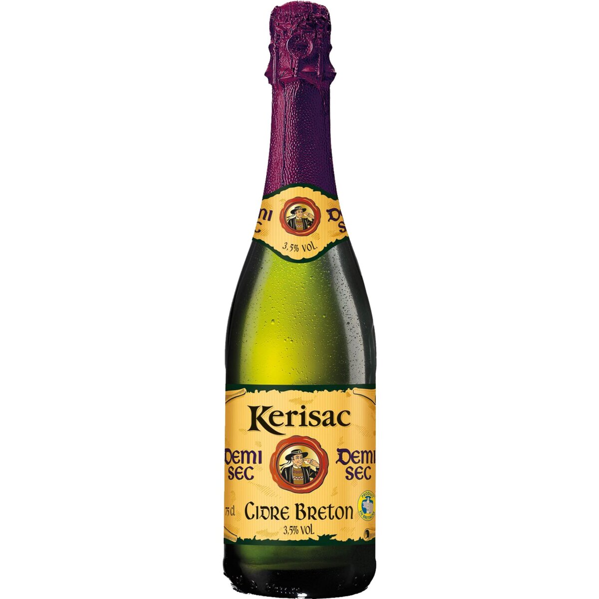 KERISAC Cidre bouché breton 1/2 sec IGP 3,5% 75cl