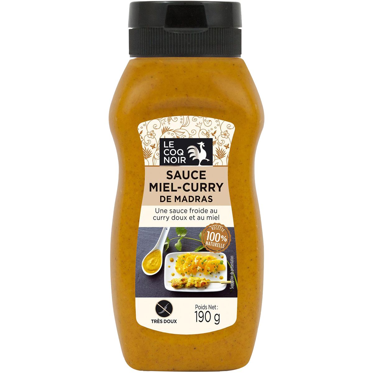 LE COQ NOIR Le Coq Noir sauce miel curry de Madras 190g