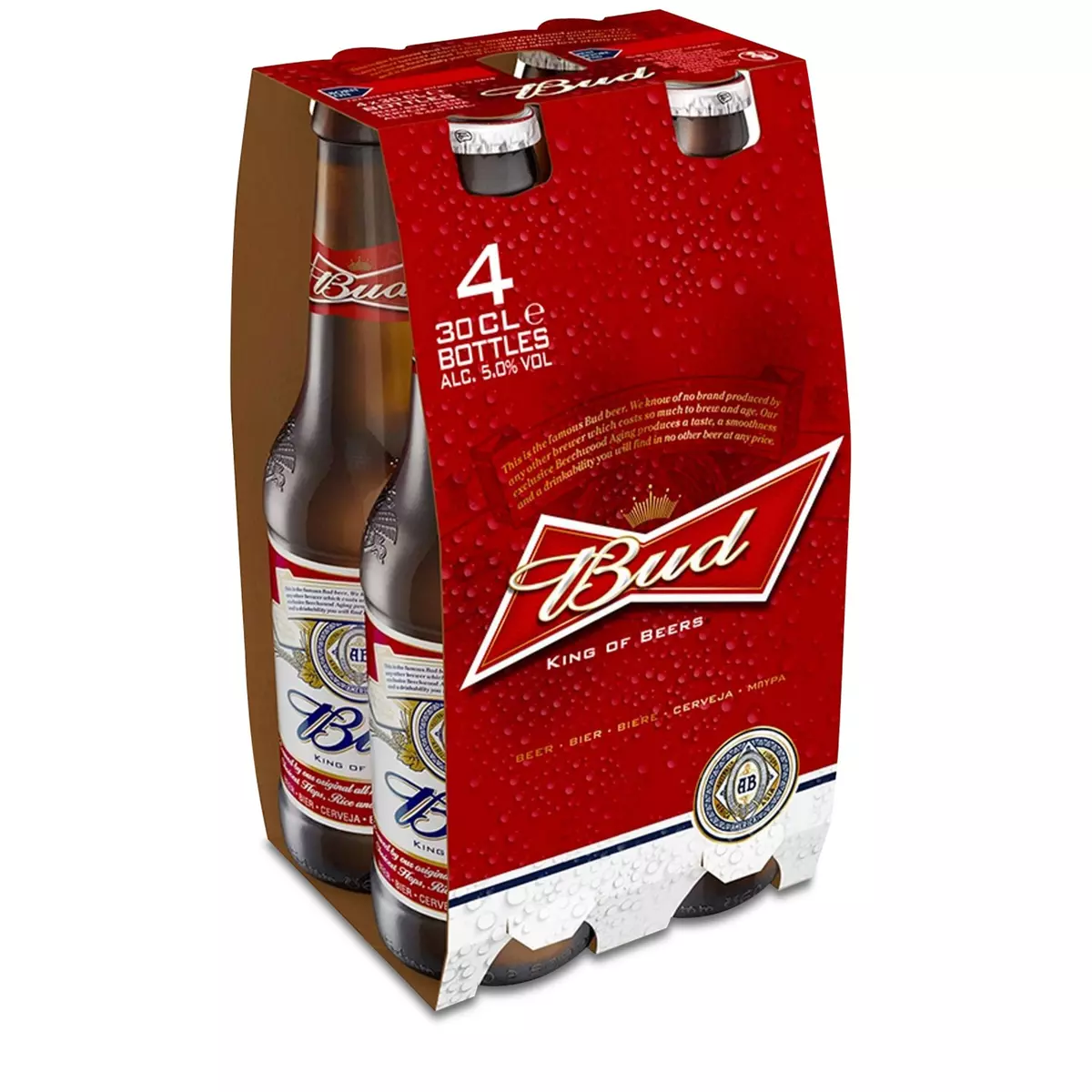 BUDWEISER Bud bière 5° -4x30cl
