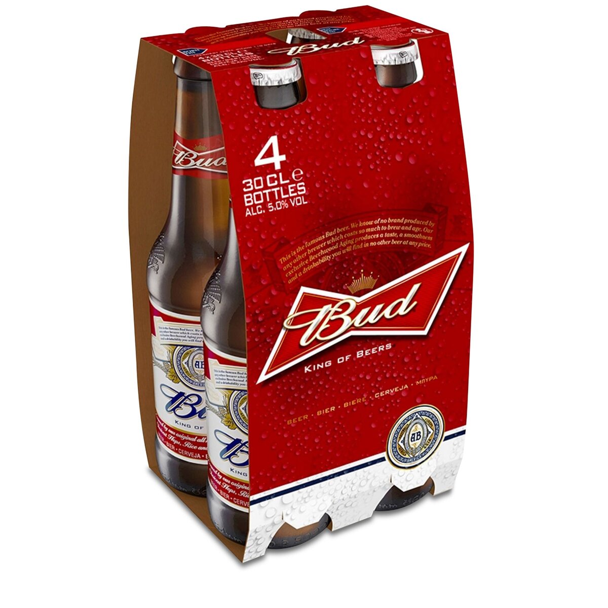 BUDWEISER Bud bière 5° -4x30cl