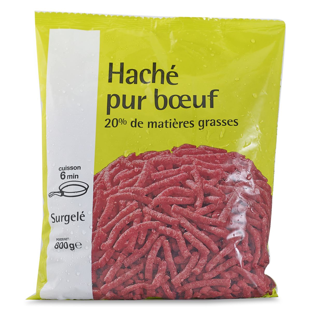 AUCHAN ESSENTIEL Viande hachée de boeuf 20% MG 800g
