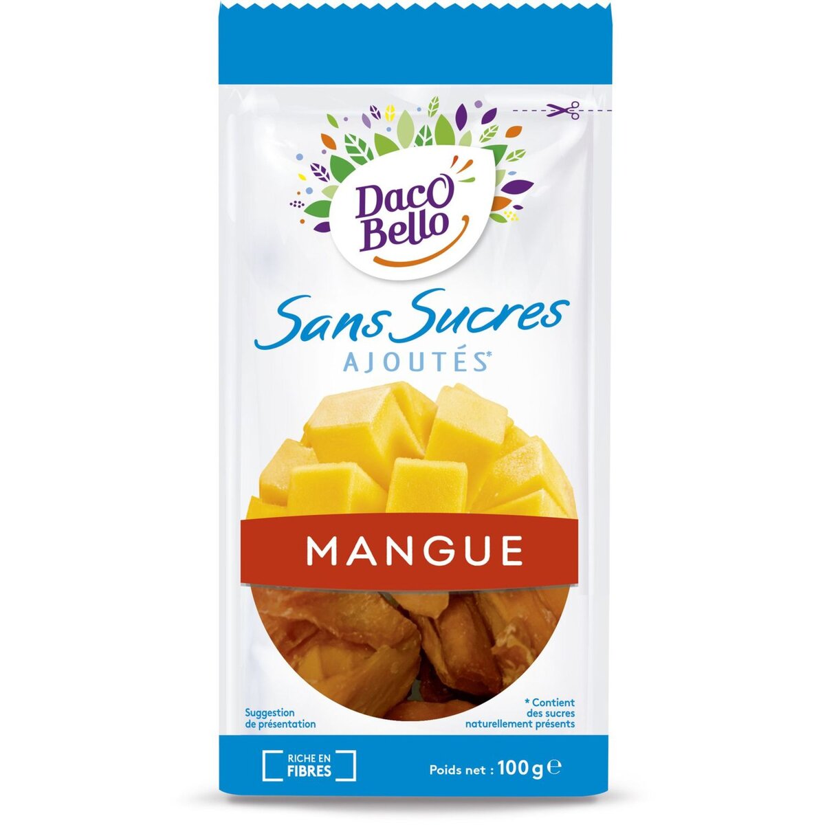 NATURE ADDICTS Mangue séchée en morceaux sans sucres ajoutés 100g