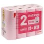 AUCHAN Papier toilette rose compact 2 épaisseurs = 36 standards 24 rouleaux