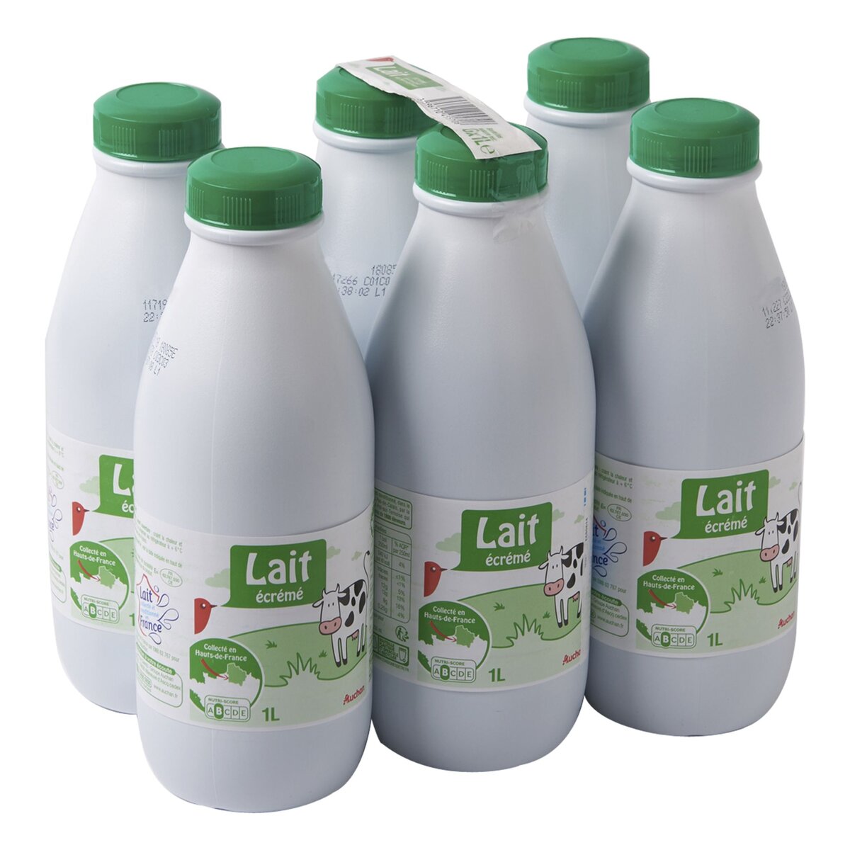 AUCHAN Auchan lait Hauts-de-France écrémé 6x1l