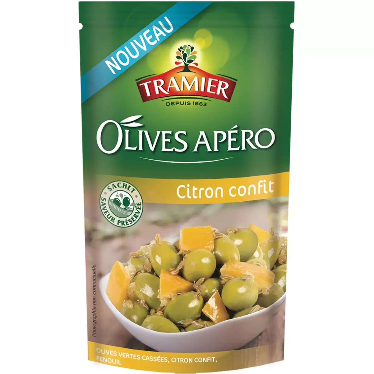 TRAMIER Tramier olives apéro citron confit sachet 150g