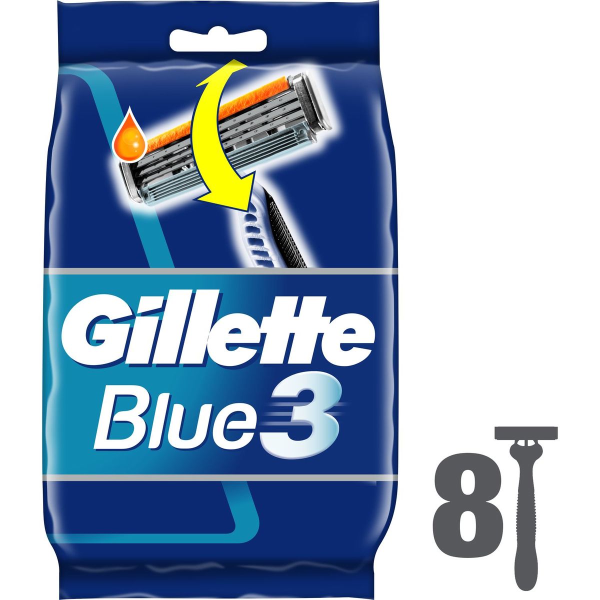 GILLETTE Gillette rasoir jetable blue x8