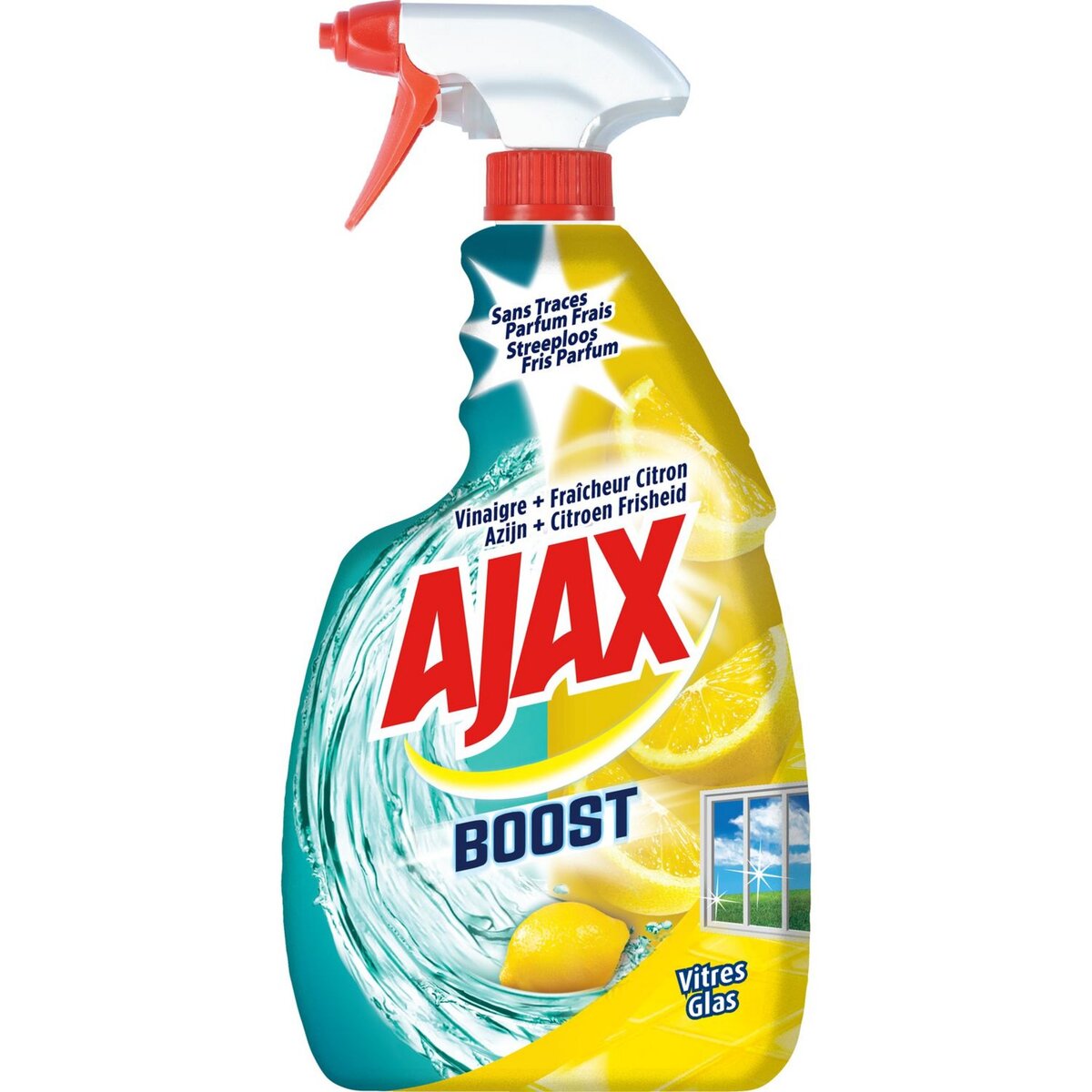 AJAX Spray nettoyant vitres boost vinaigre et citron 750ml