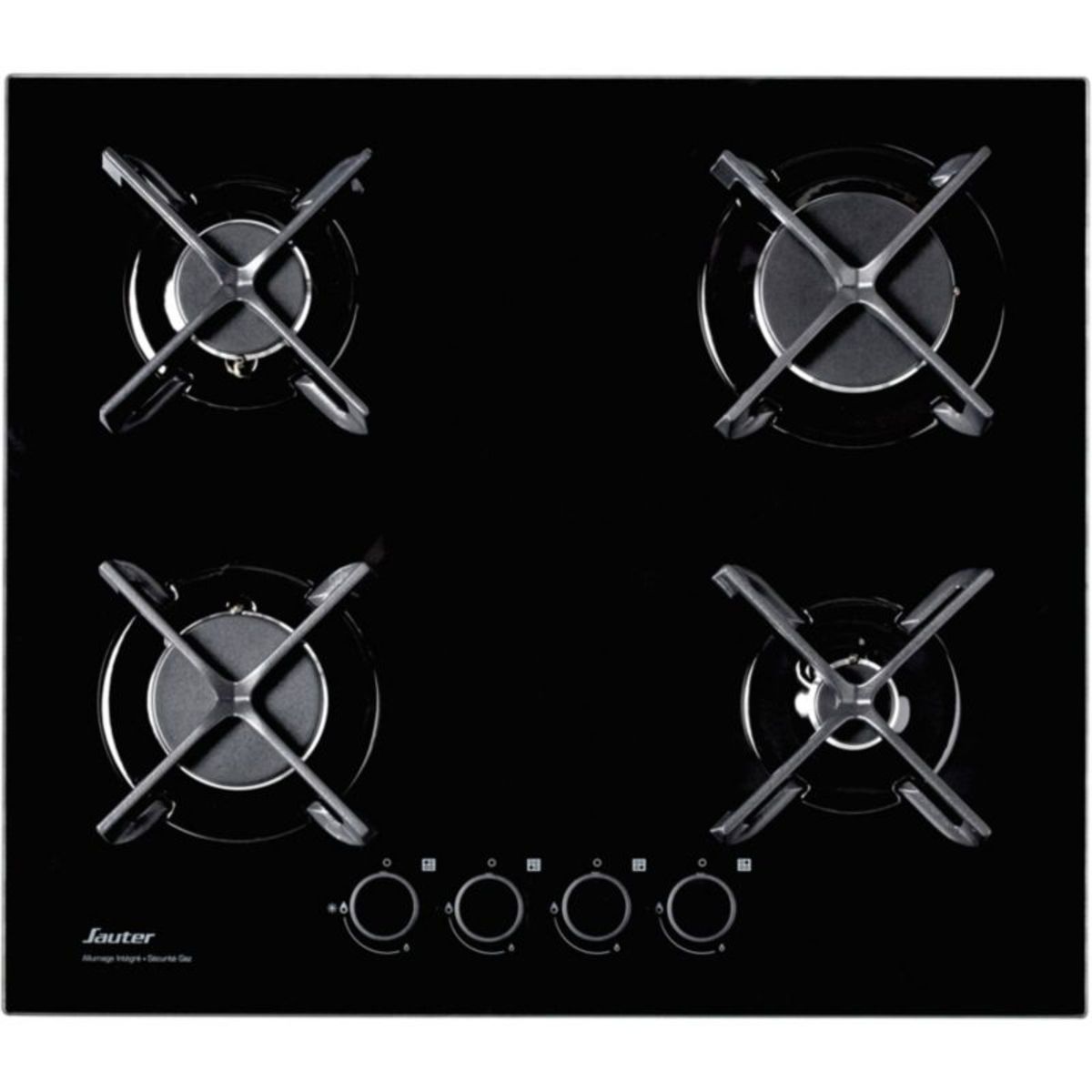 SAUTER Table de cuisson à gaz SPG4465B - 60 cm, 4 Foyers