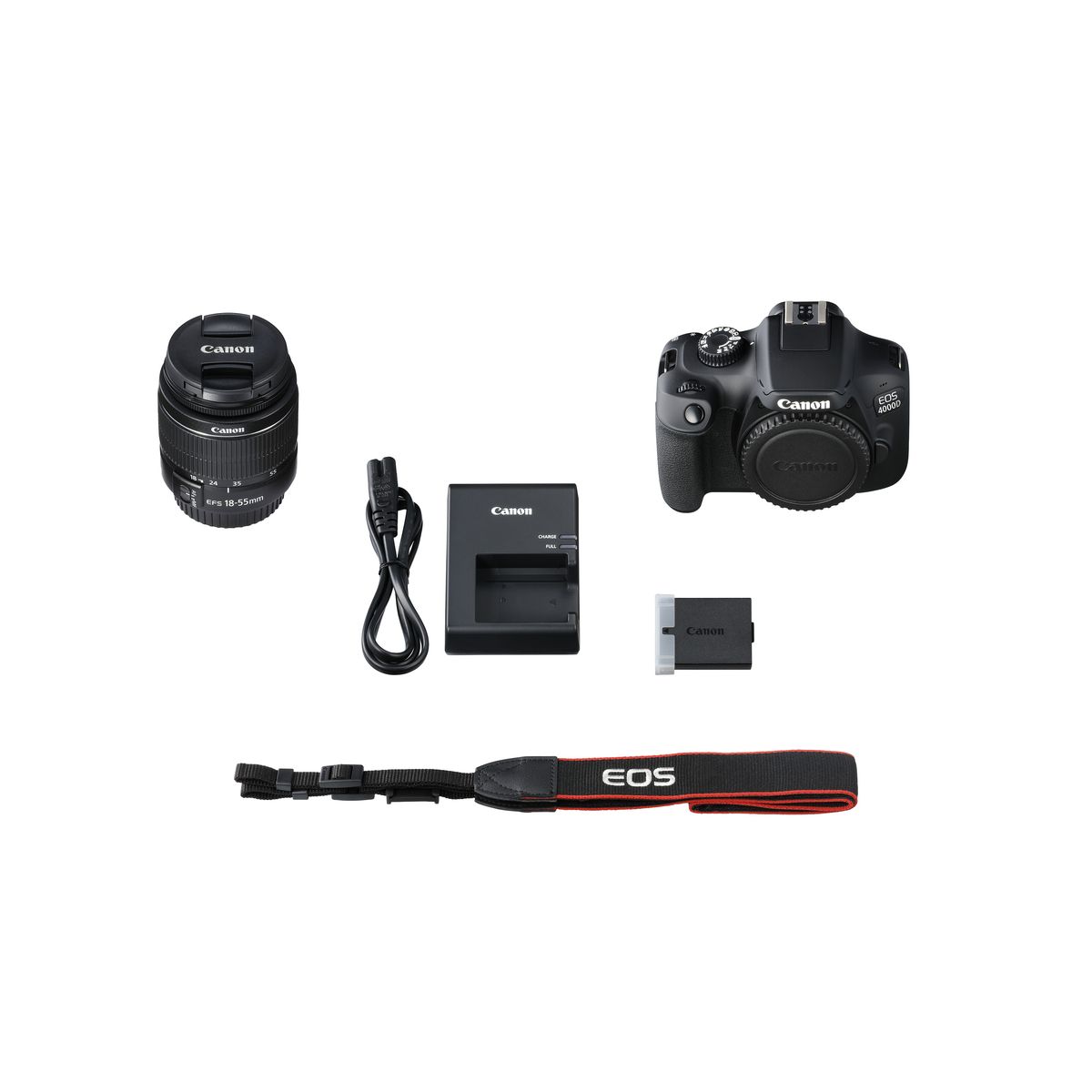 CANON Appareil Photo Reflex -  EOS 4000D - Noir + Objectif 18-55 mm