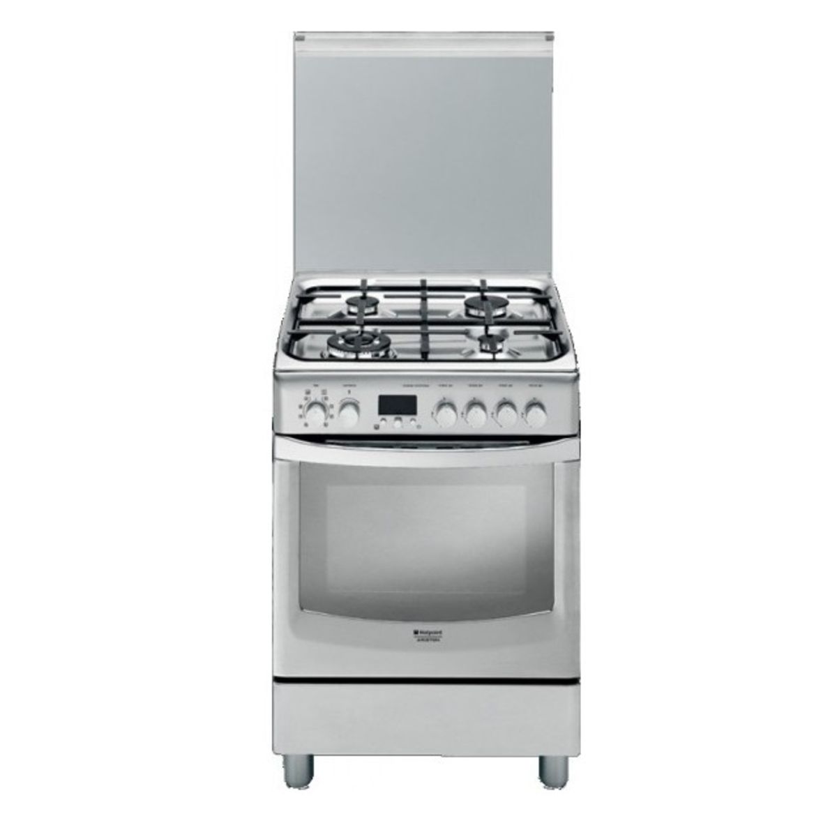 HOTPOINT Cuisinière gaz CX65SFAXFHAS, 60 cm, 4 foyers, four à convection naturelle