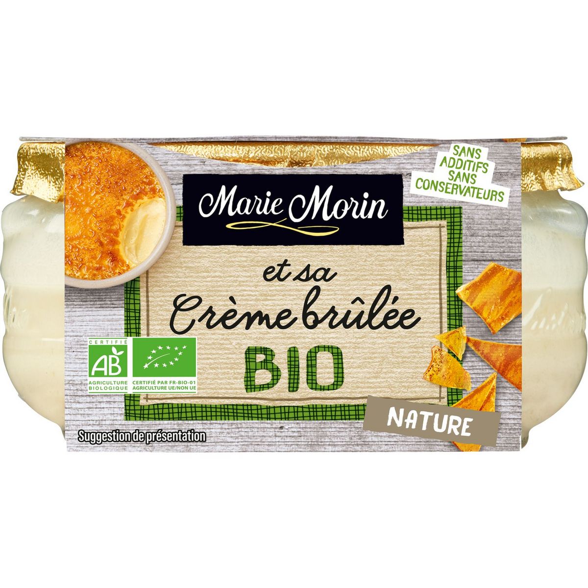 MARIE MORIN Dessert crème brûlée bio 130g