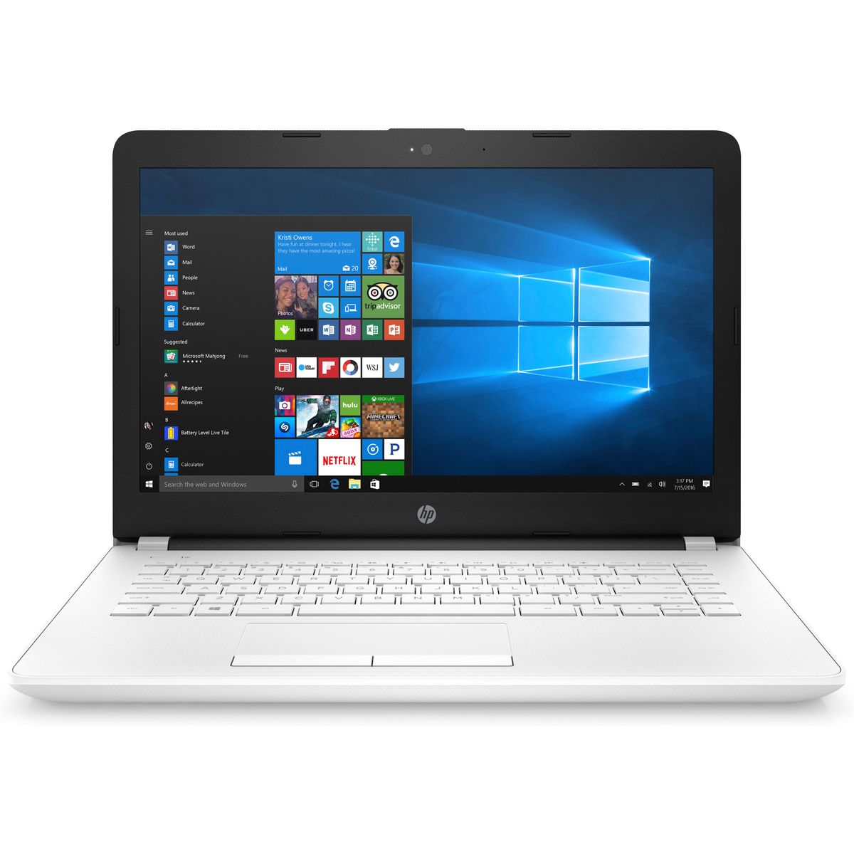 HP Ordinateur portable Notebook 14-bs005nf - 32 Go - Blanc Neige