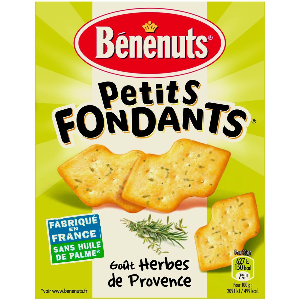 BENENUTS Bénénuts apéro cracks fin et fondant herbes de provence 85g