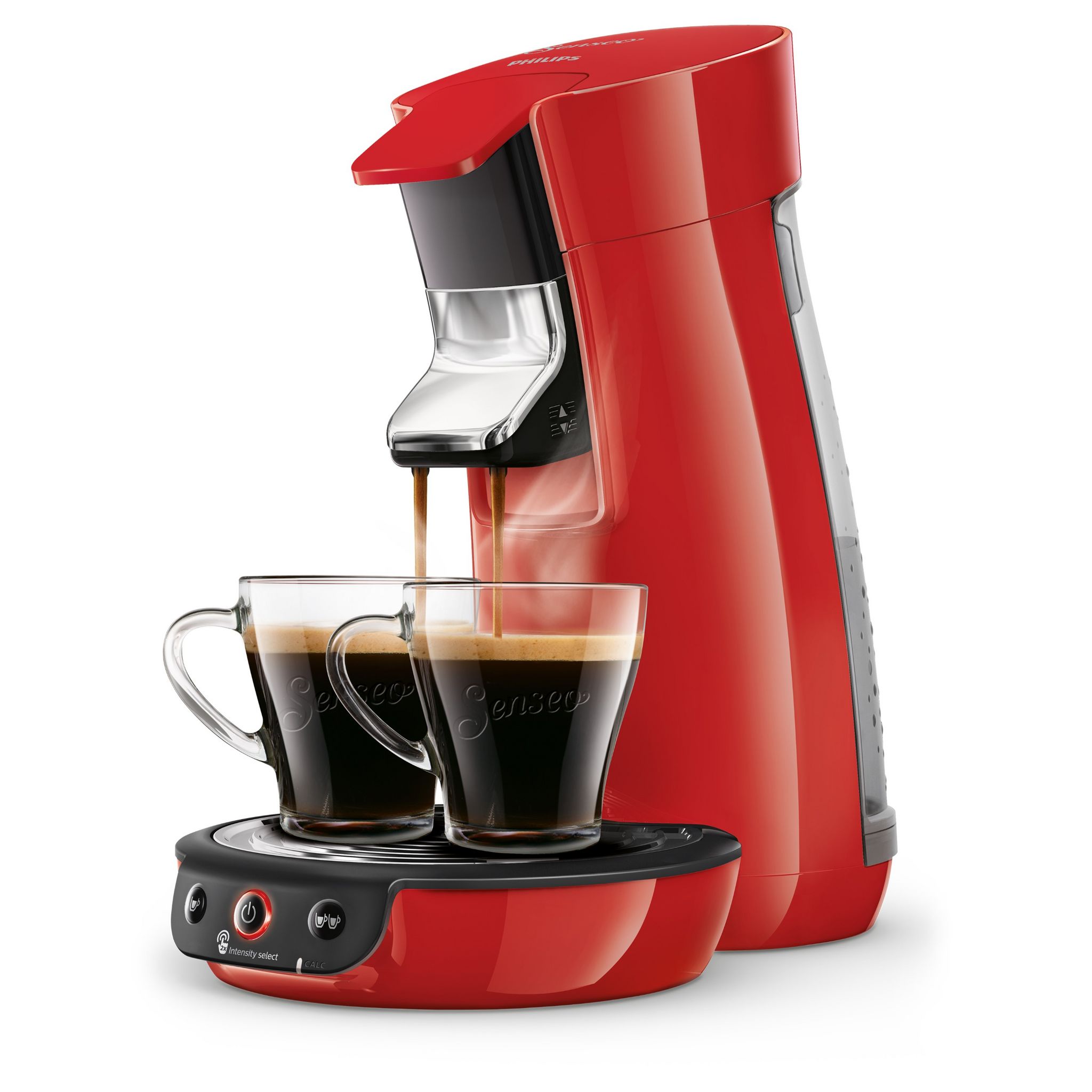 Voir la diapositive 1 : PHILIPS Cafetière à dosettes Senseo Viva Café - HD6563/81 - Rouge