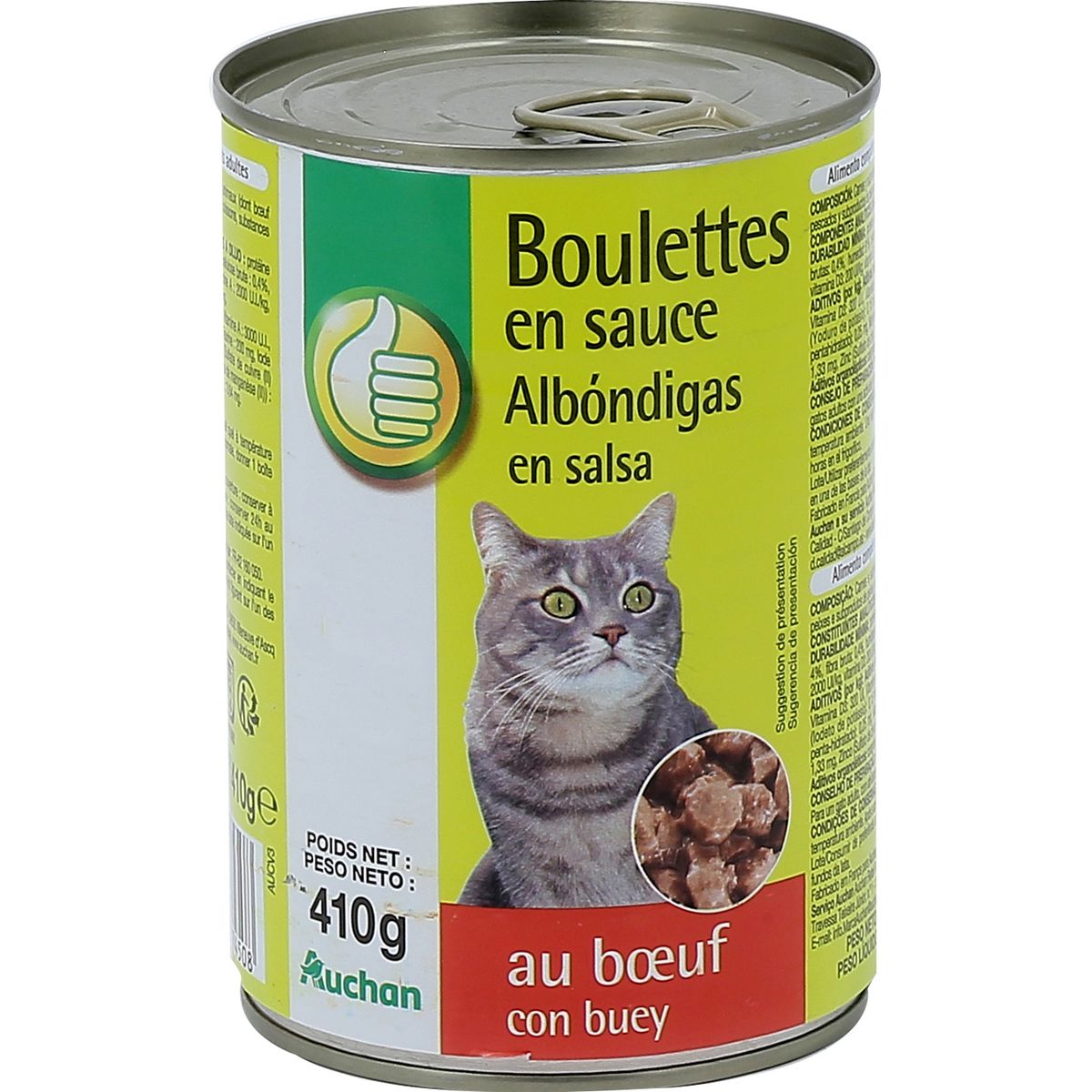 POUCE Pouce boulettes en sauce au boeuf pour chat boîte 410g
