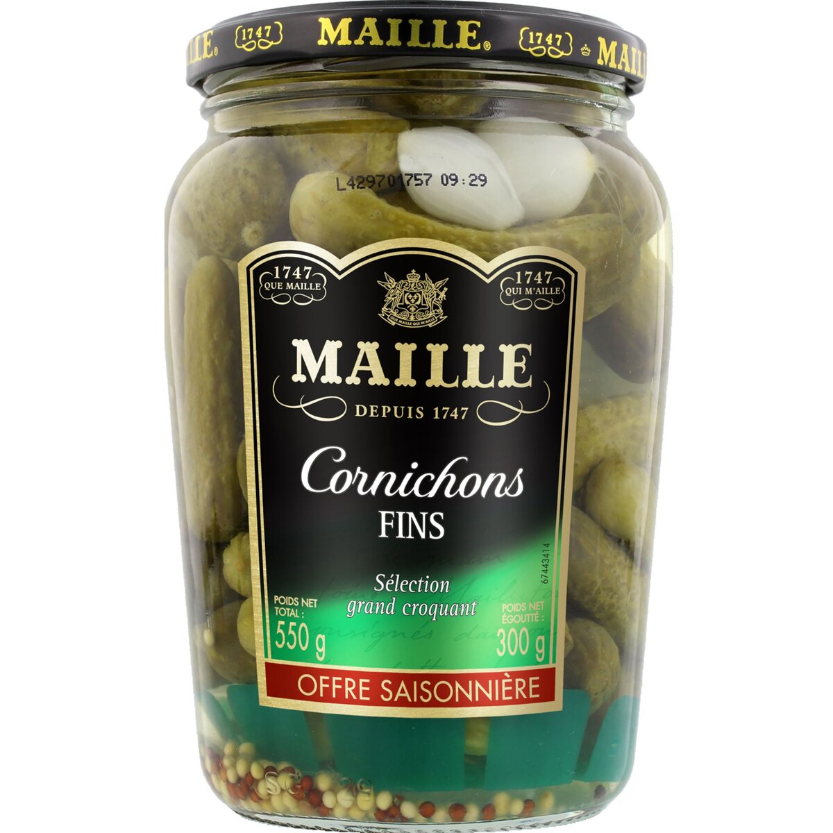 Maille Cornichons Fins Bocal 300g - 300 g
