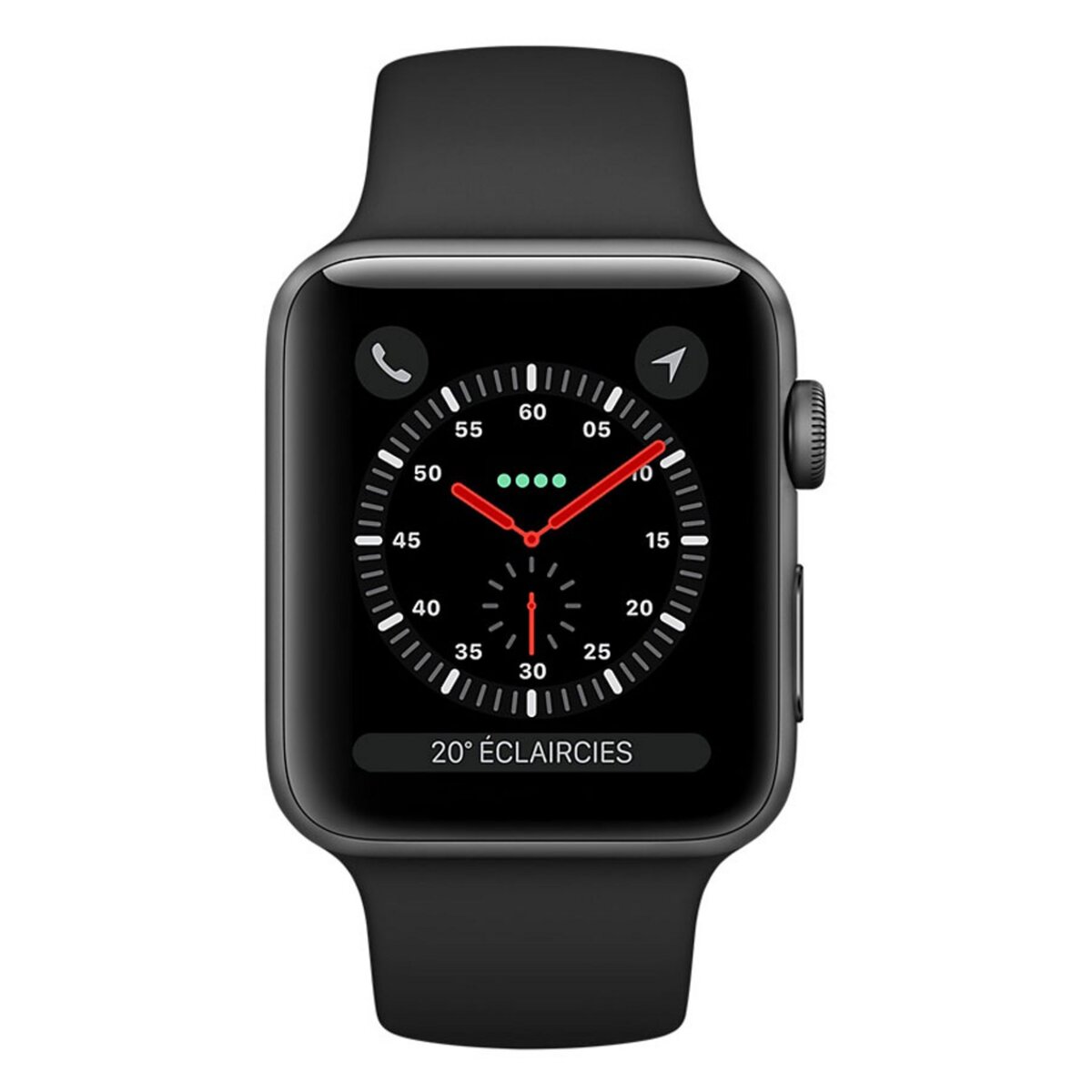 APPLE Montre connectée - Apple watch SERIE 3 GPS + Cellular - Gris/noir - Wifi - Bluetooth