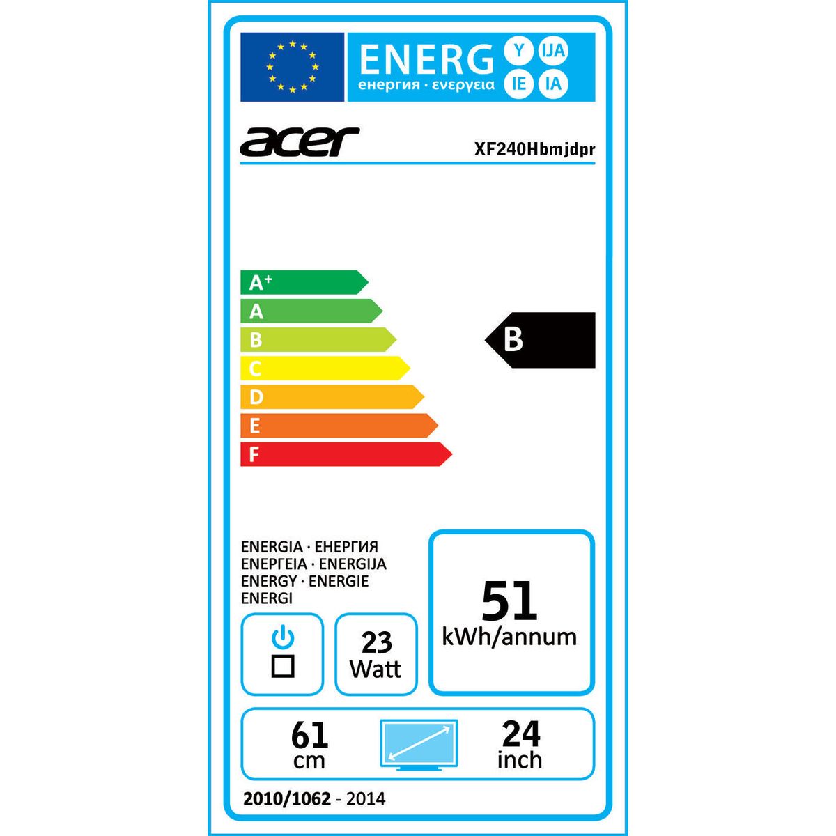 ACER Ecran PC XF240HBMJDPR