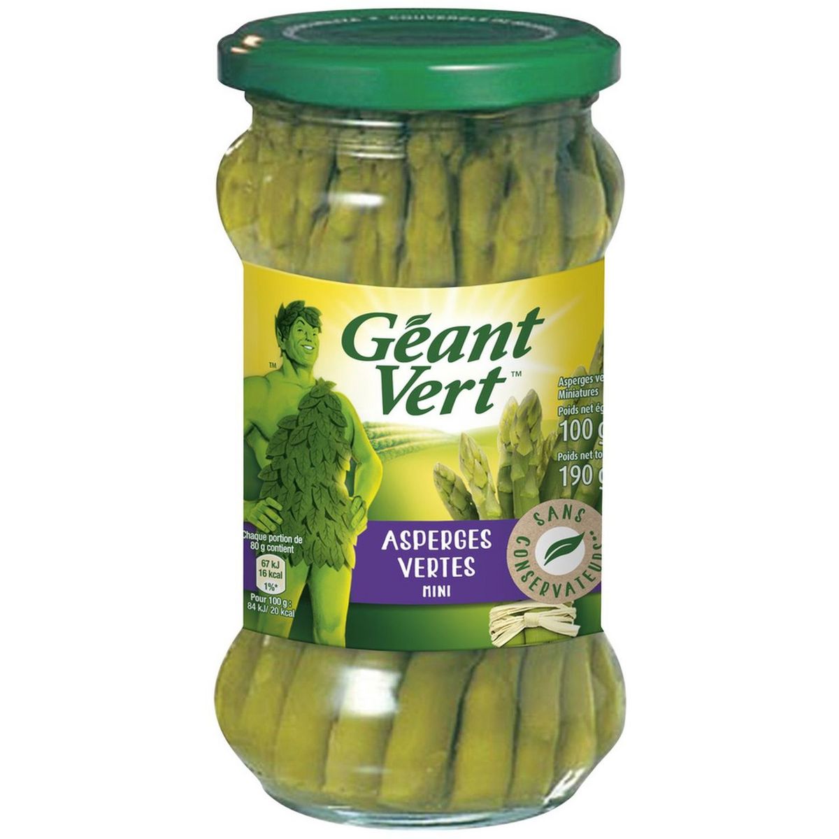 GEANT VERT Asperges vertes miniatures en bocal 100g