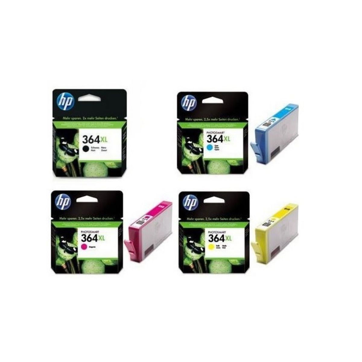 HP Encre n°364 xl noir + n°364 CMJN