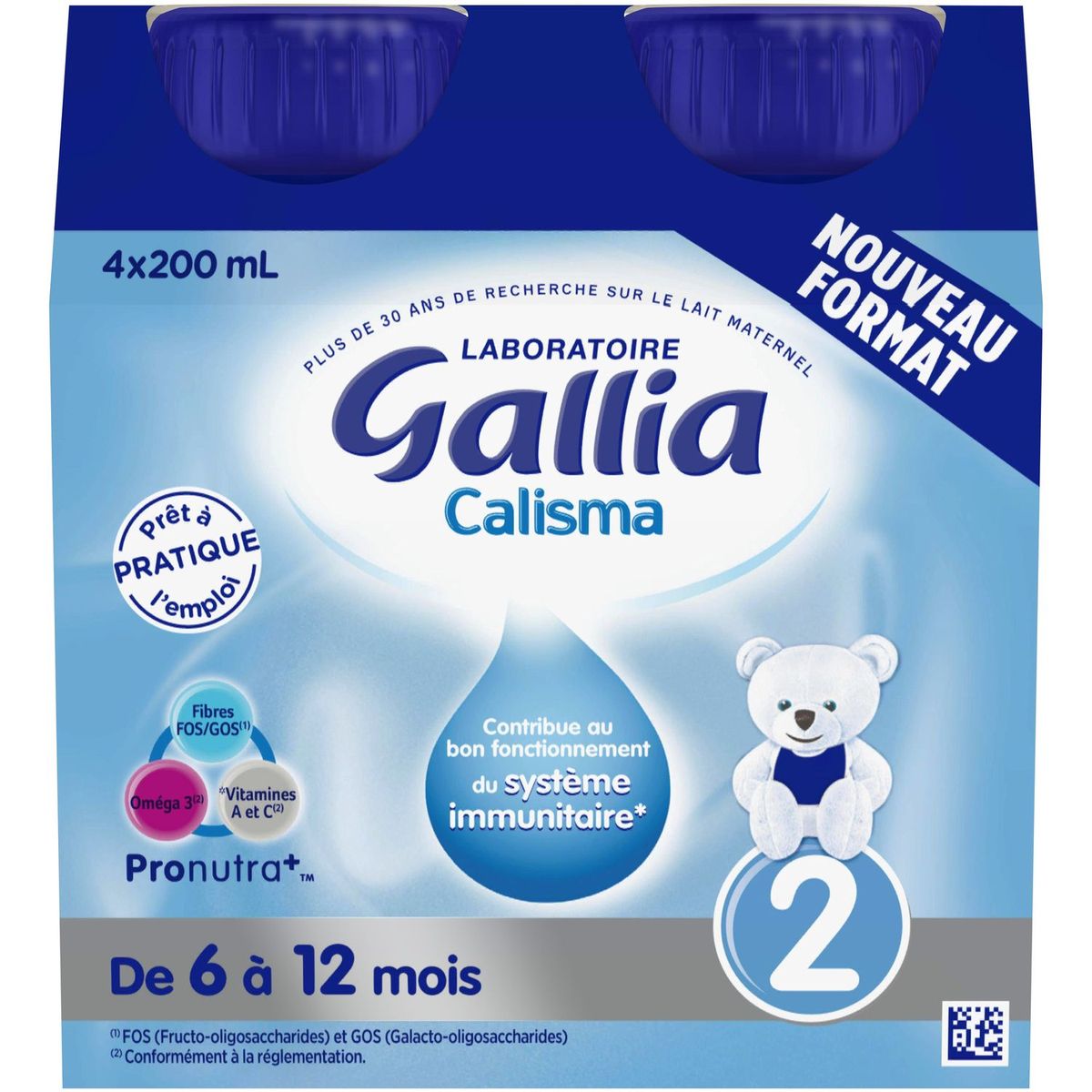 GALLIA Gallia Calisma 2 lait 2ème âge liquide dès 6 mois 4x20cl 4x20cl
