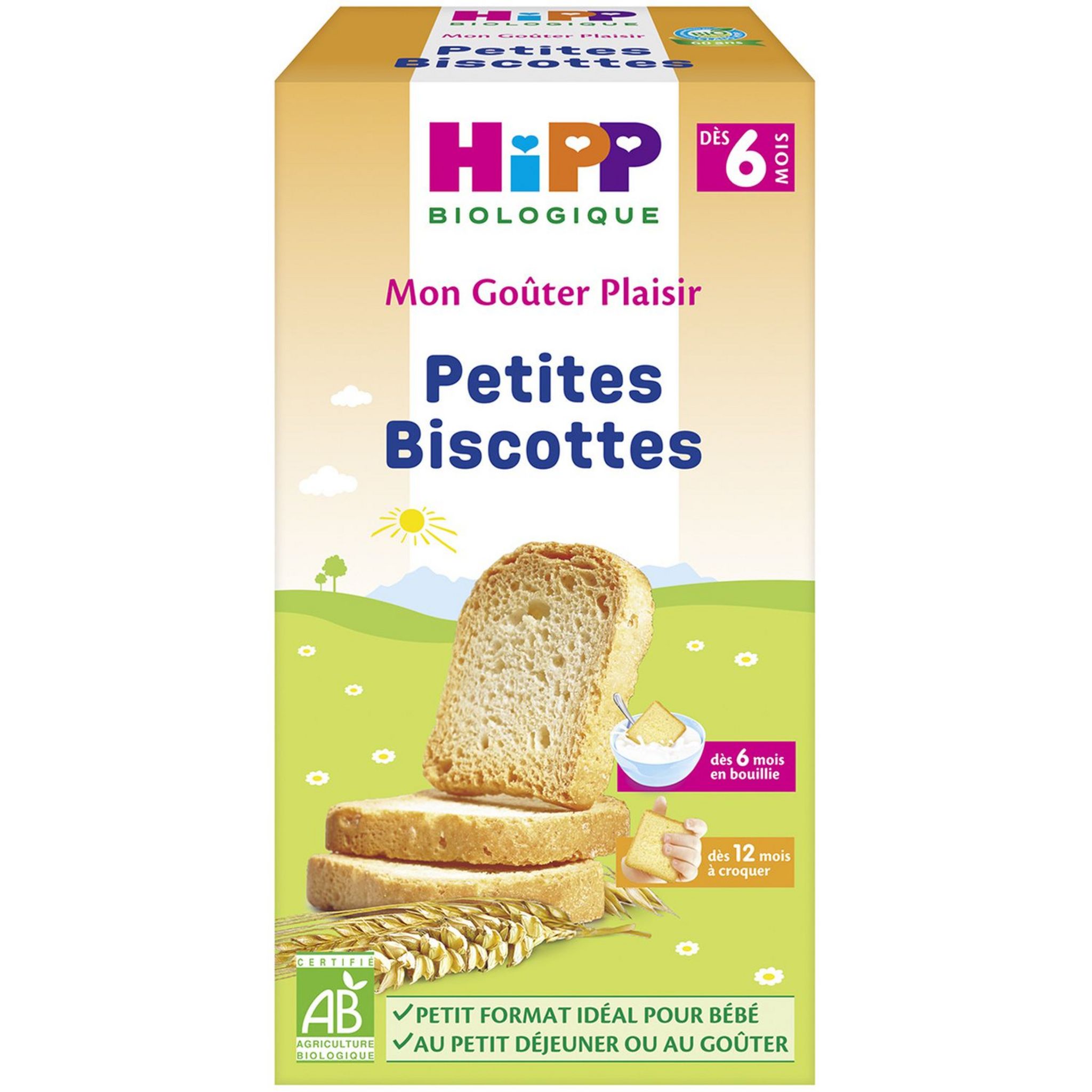 Voir la diapositive 2 : HIPP Hipp bio petites biscottes dès 6 mois boite de 100g