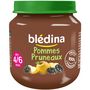 Voir la diapositive 2 : Blédina pot pommes pruneaux 130g dès 4/6 mois