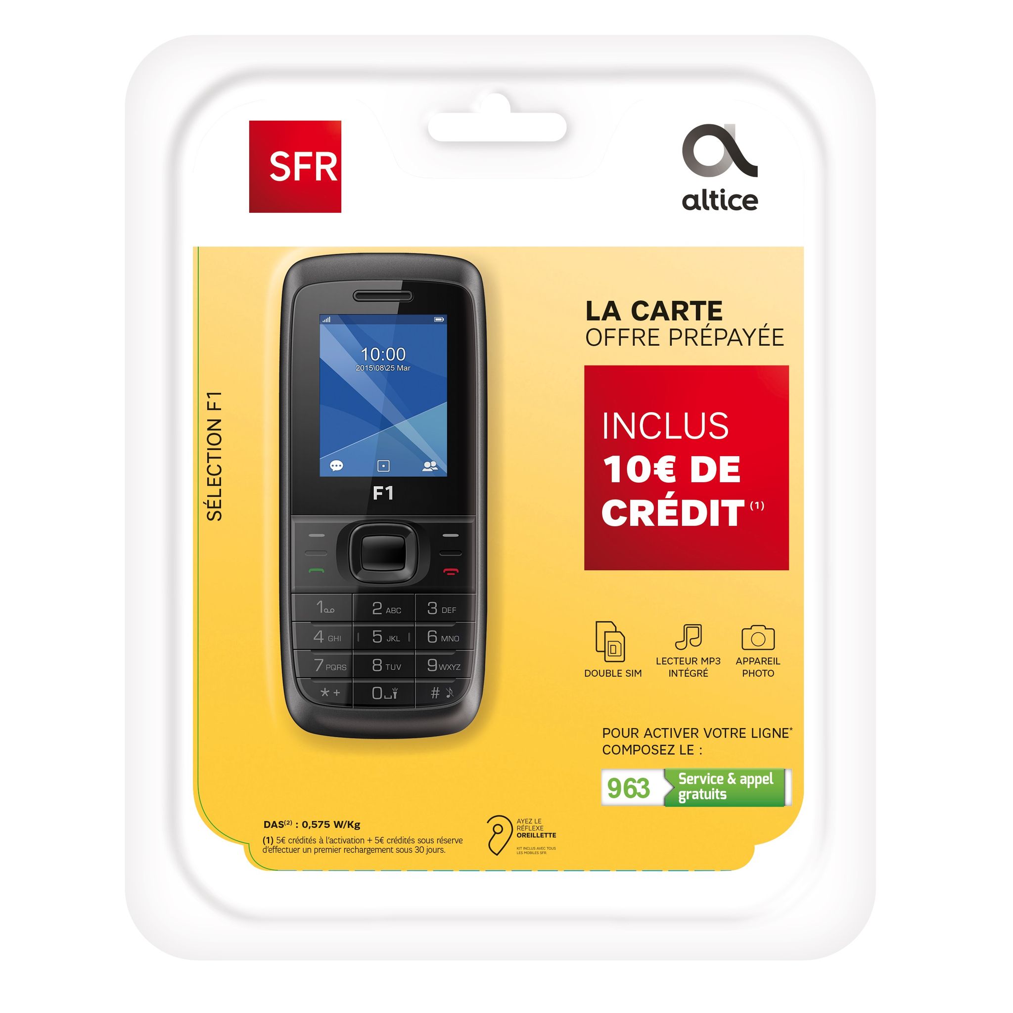 Carte SIM Prépayée SFR - Appels/SMS/MMS Illimités + 200Go Internet - Sans Abonnement - Neuf