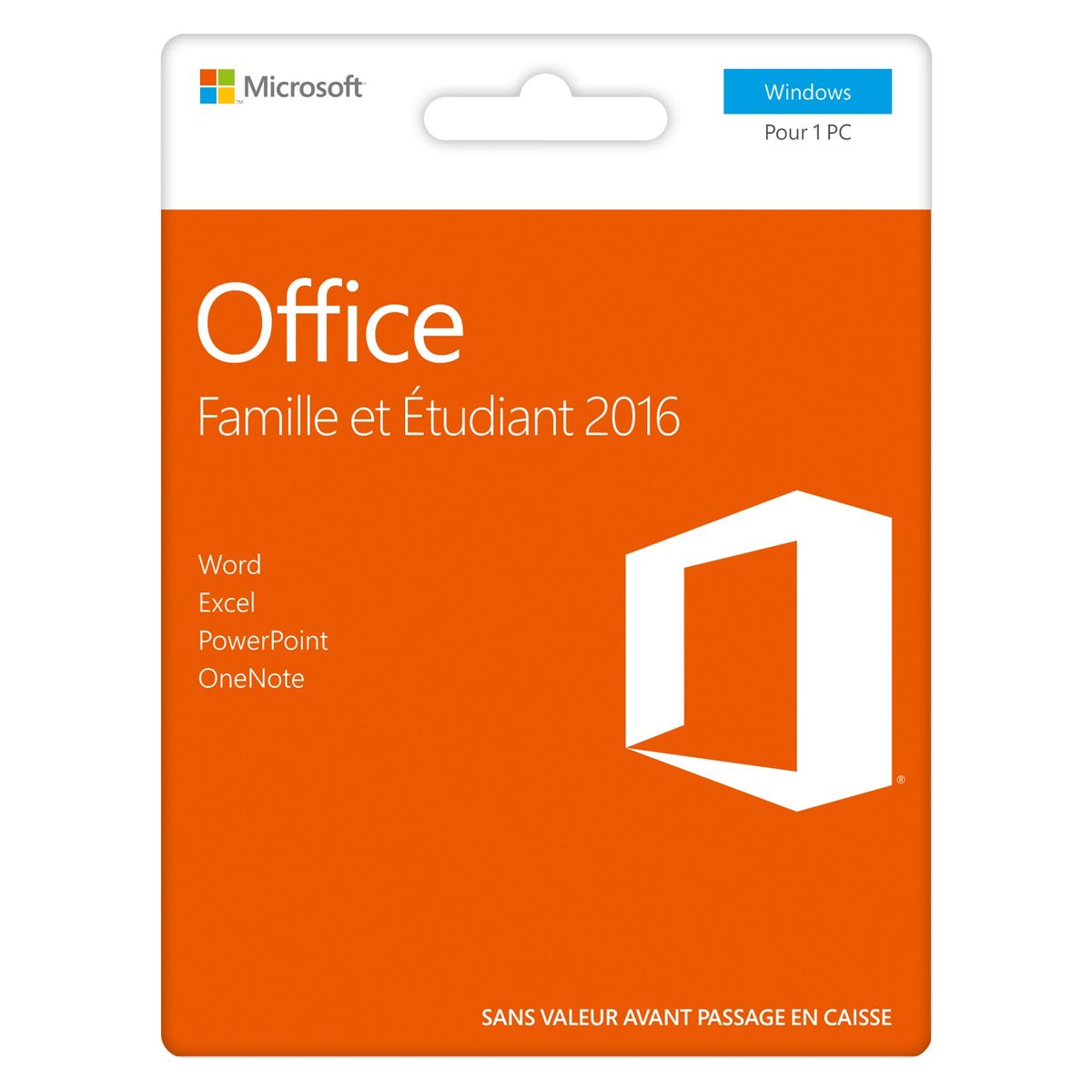 MICROSOFT Logiciel Office famille et étudiant 2016