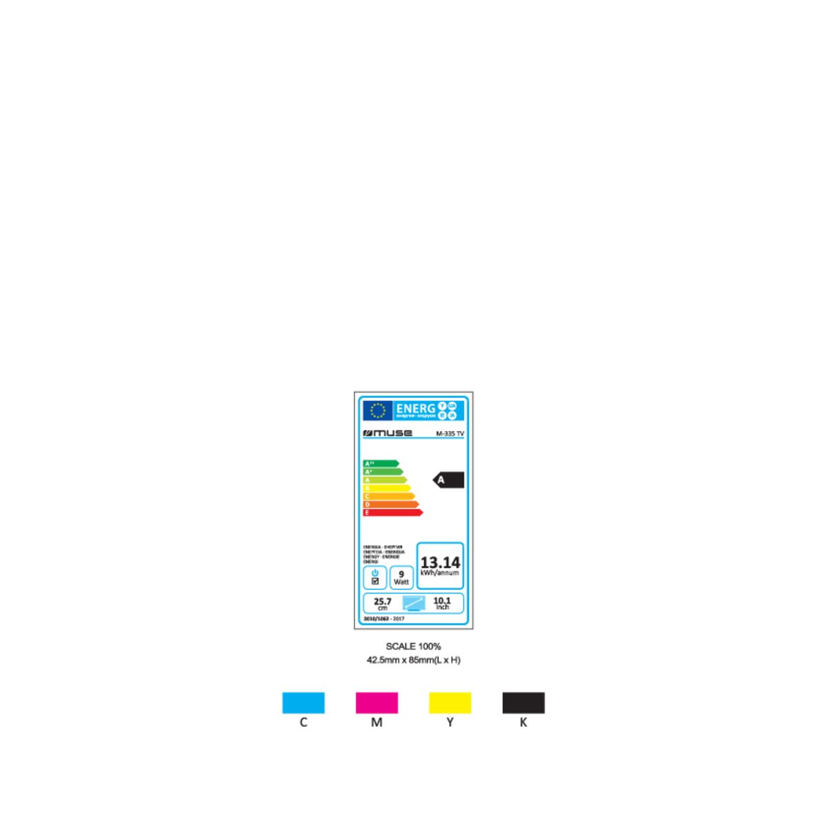 MUSE M-335 TV LED HD 25.7 cm  Portable 12V