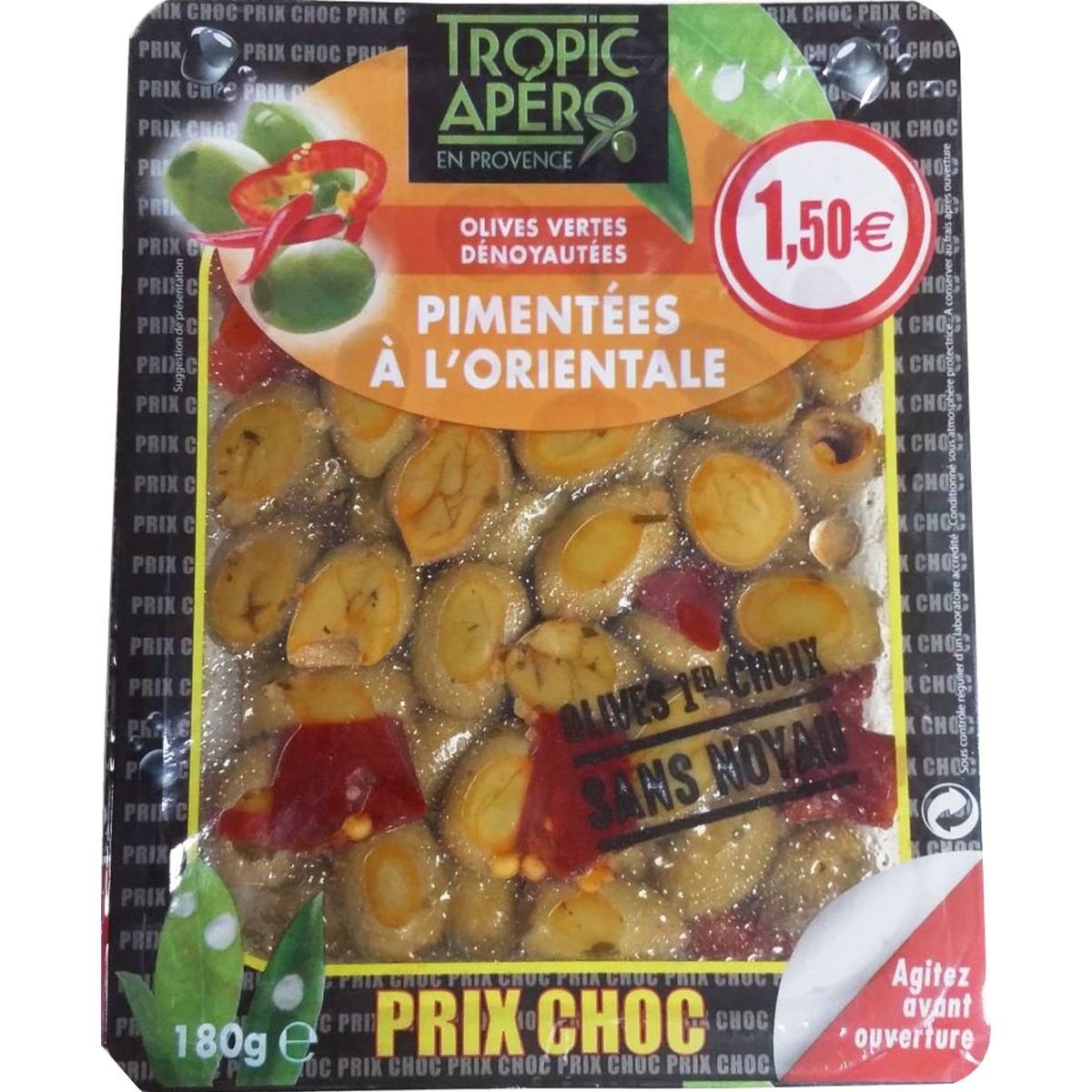 TROPIC APERO Tropic Apéro olives dénoyautées à l'oriental 180g