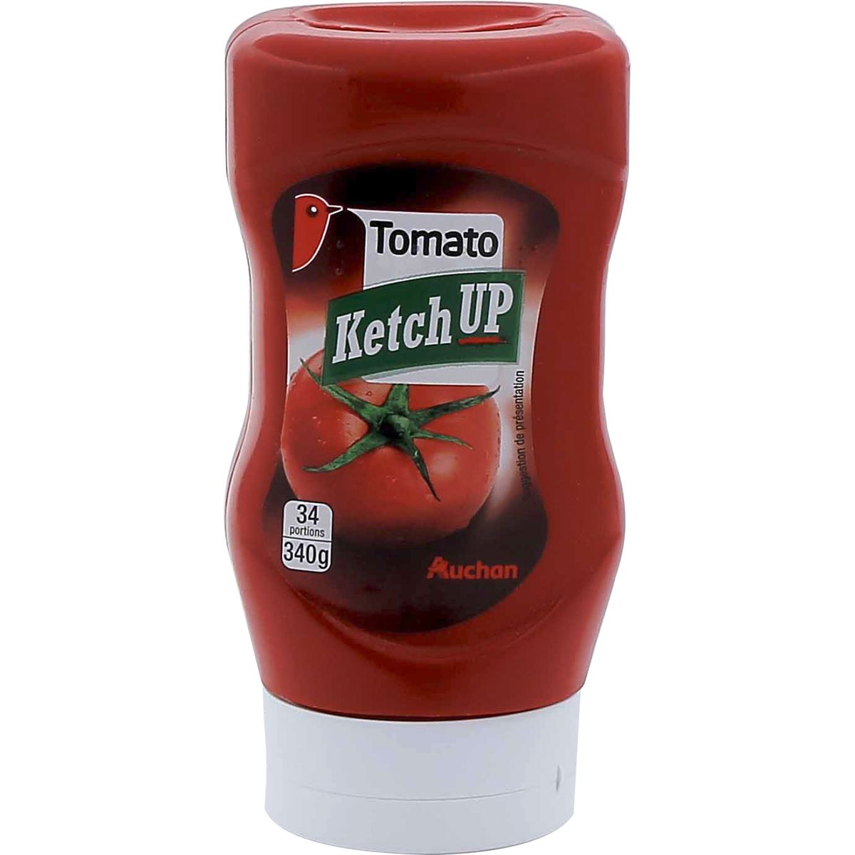 AUCHAN Auchan ketchup nature flacon top down 340g