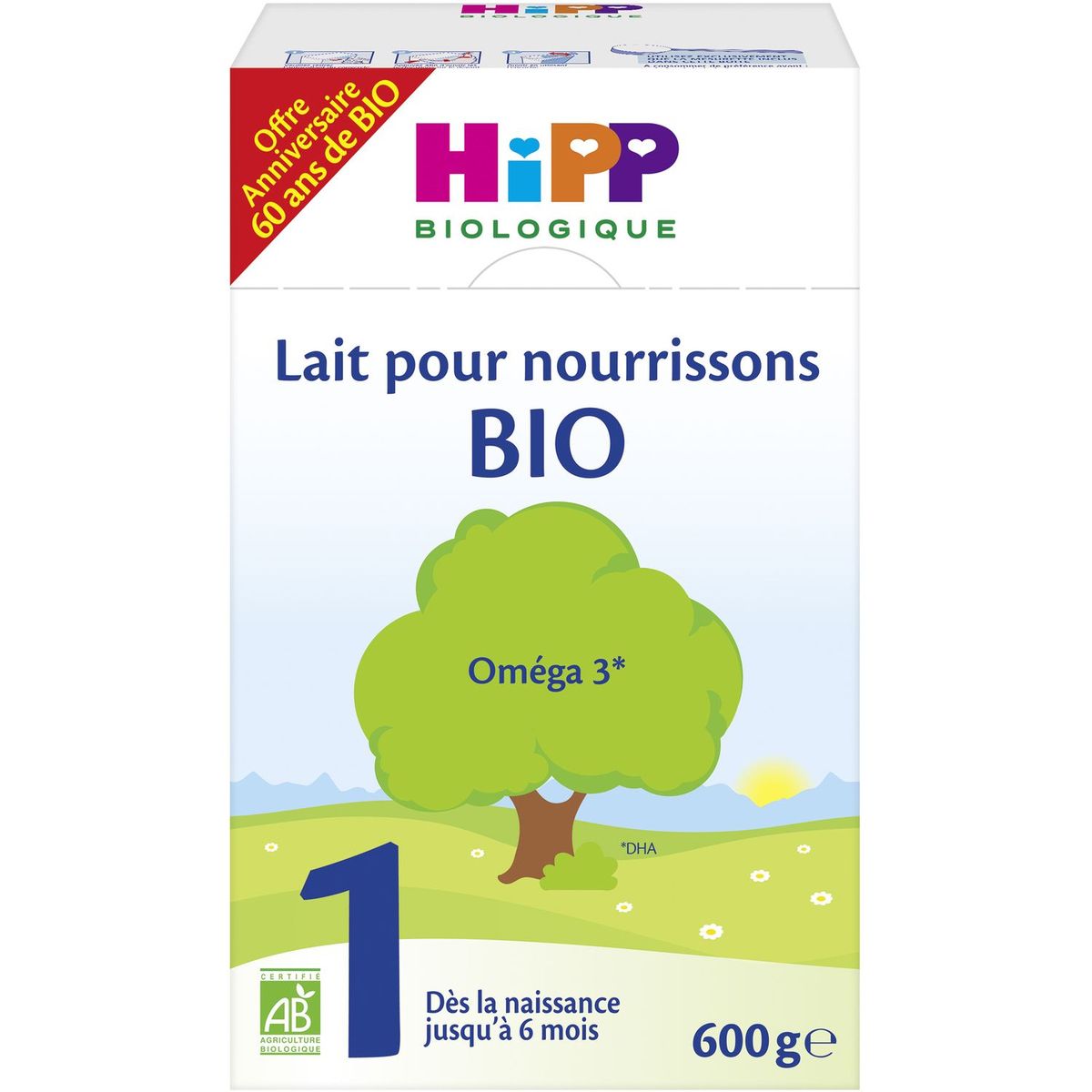 HIPP Hipp Lait 1er âge bio en poudre dès la naissance à 6 mois 600g 600g