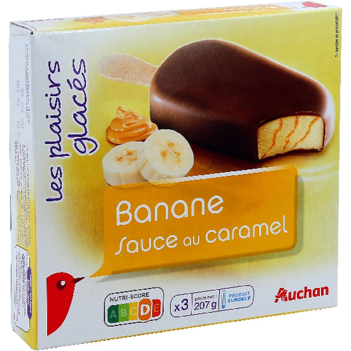 AUCHAN Auchan grand gourmand banane caramel 3x207g